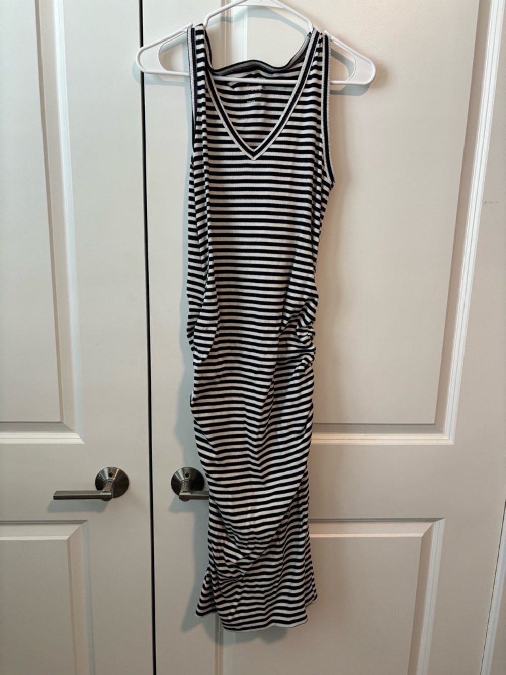 Target A New Day Striped V-Neck Sleeveless Dress Flattering